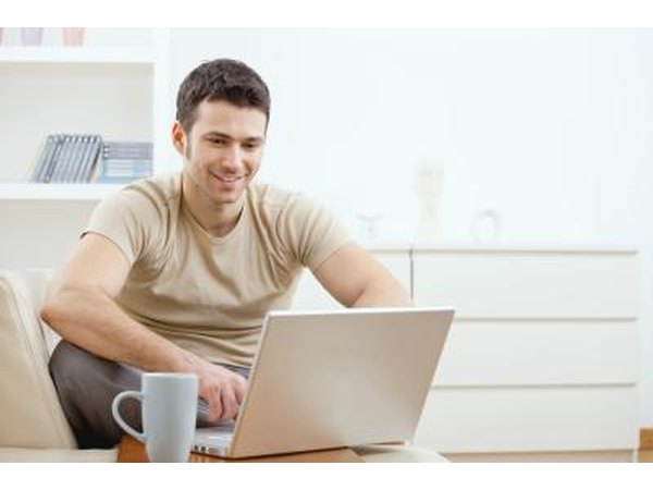 man on computer