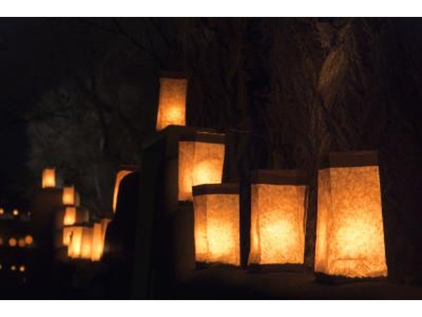 Candles in paper bags
