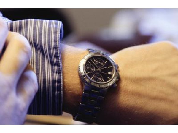 man showing off watch