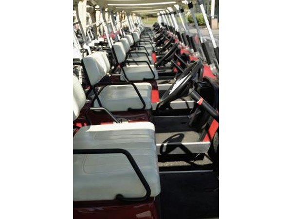 Empty golf cart seats