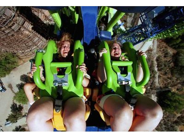 Rollercoaster action at Six Flags Magic Mountain
