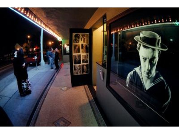 Picture of Buster Keaton on Silent Movie Theatre wall display