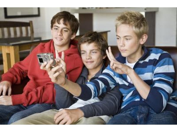 Teen boys on couch