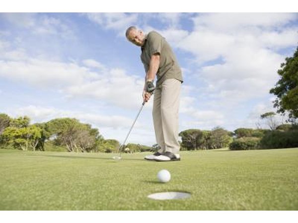 Man golfing
