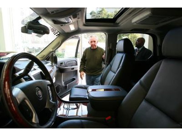 An Escalade driver's seat
