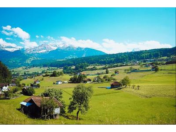 View of the Alps in Switzerland