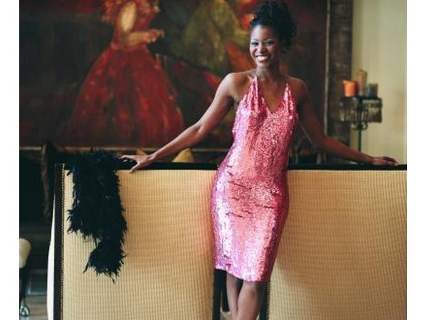 Woman in pink dress