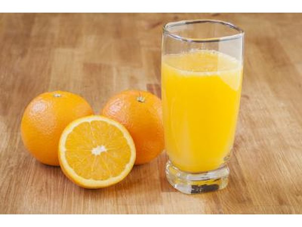 Glass of orange juice