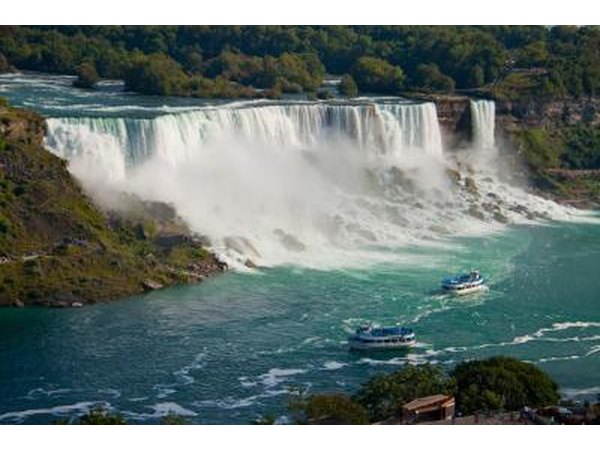 Niagara Falls is along the New York/Canadian border.
