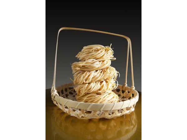 Freeze uncooked noodles