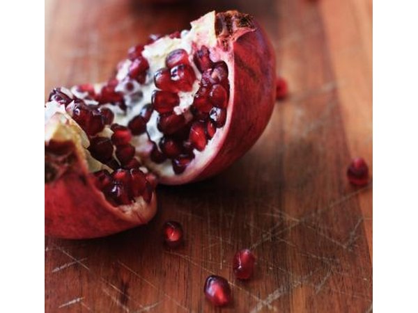 Pomegranate cut open