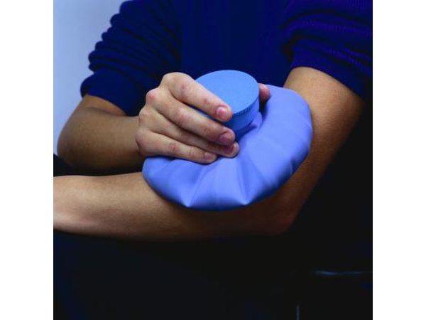 You can use cold packs or soak the joint in cold water.