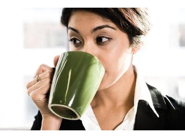 Woman drinking coffee