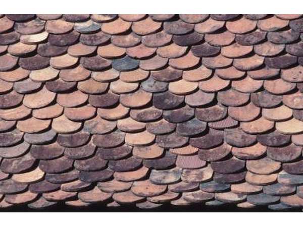 Roofing tiles overlap so that water cannot leak through a seam.