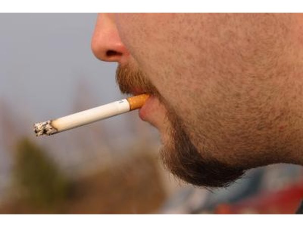 Man smoking cigarette