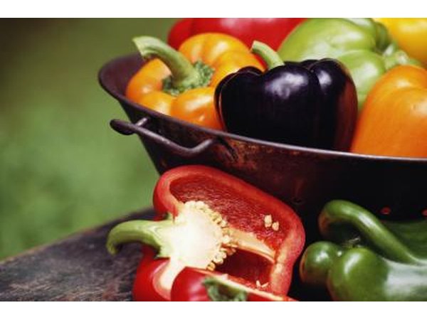Variety of colorful peppers