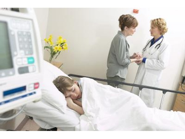 Child in hospital.