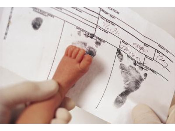 Baby's birth certificate.
