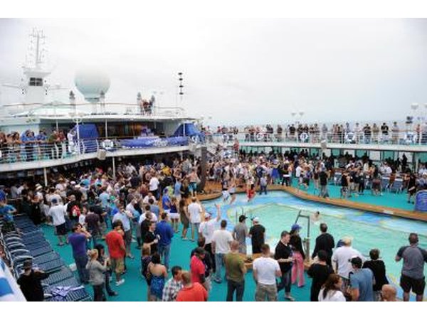 Party guests en route to Nassau, Bahamas