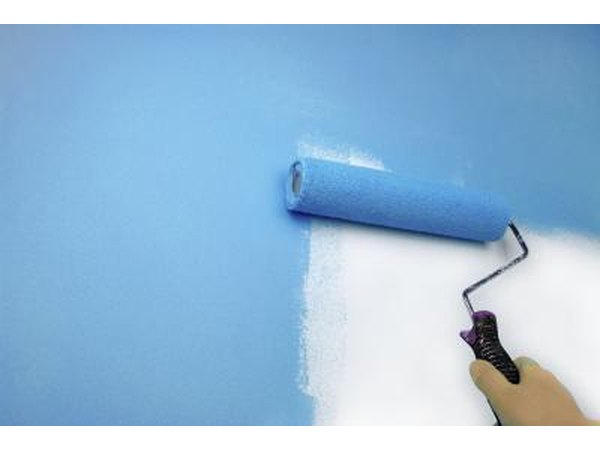 Painting the wall blue