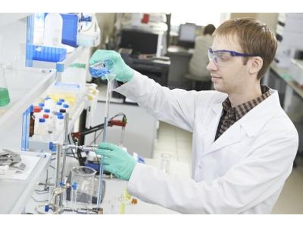 Neurobiologist working in lab