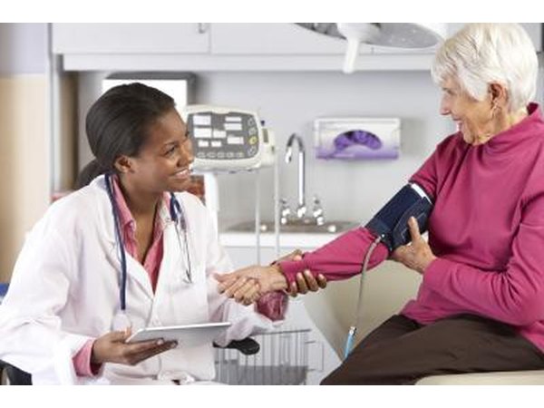 Nurse with patient