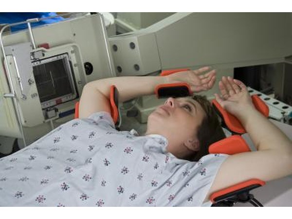 Patient receiving radiation