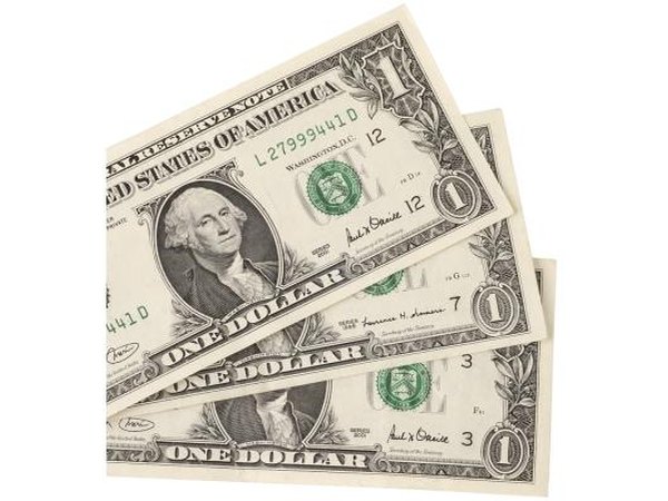 Dollar bills.