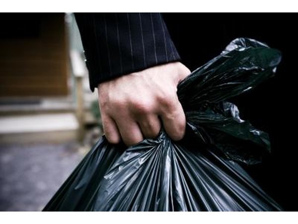 cleaning up garbage