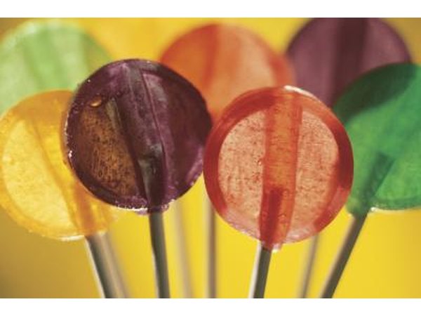 Close up of lollipops.