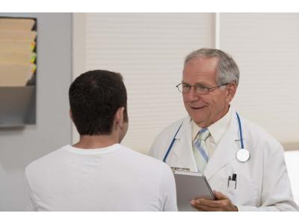 Doctor with patient