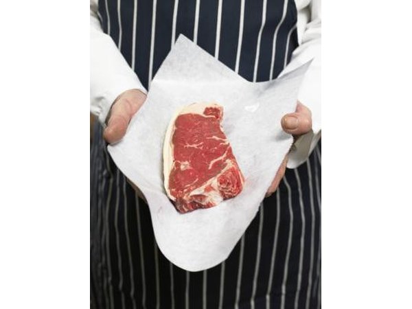 Man holding steak