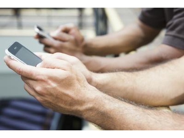 People on texting on phones