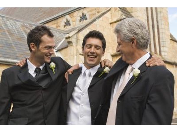 Groom with Father and Best Man
