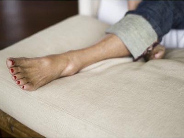 Resting the feet at home