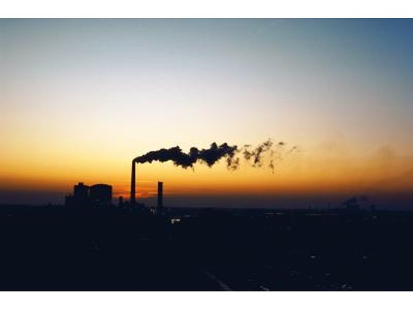 Air pollution coming from factory