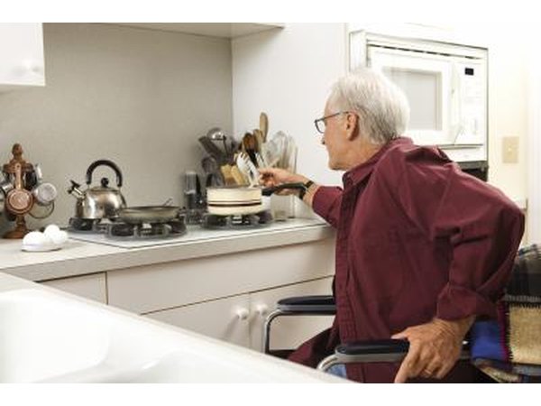 Senior in kitchen