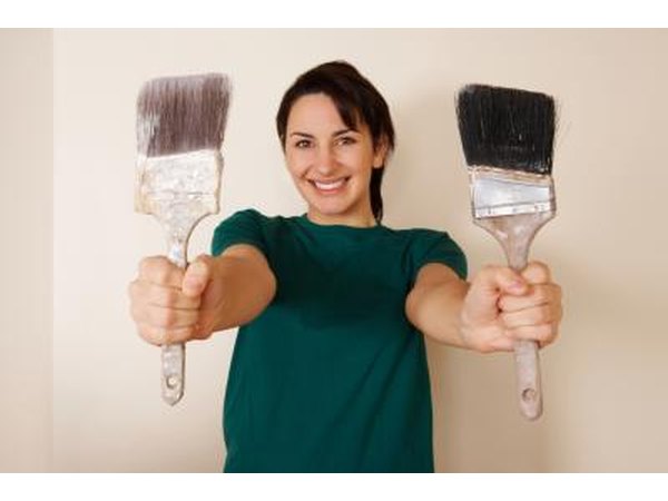 Color washing creates soft blended colors on a wall.