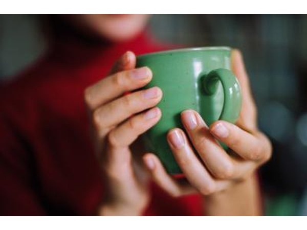 Woman drinking tea