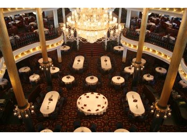 Formal dining room on cruise