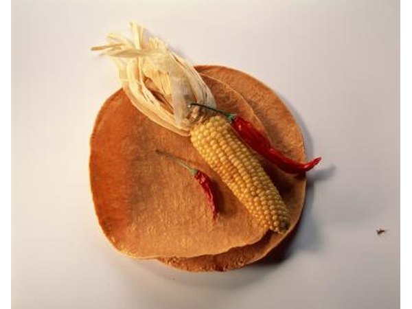 Tortillas are made from wheat or corn.