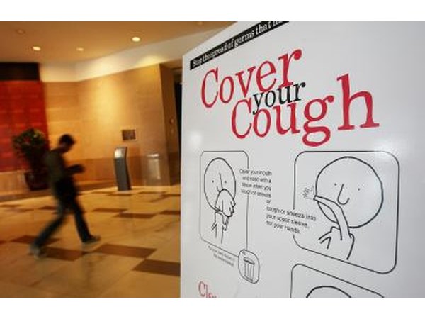 Government poster urging others to prevent the spread of the flu