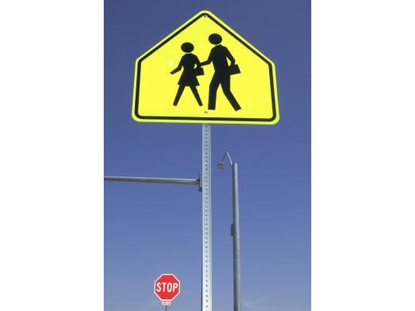 Pedestrian crossing sign