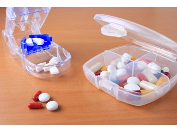 Cut pills if necessary and store.