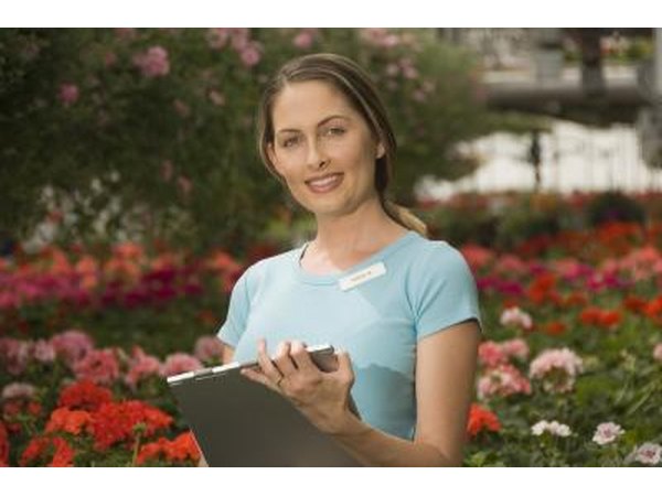 woman at gardening store