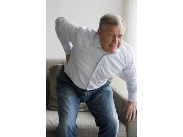 Man with lower back pain