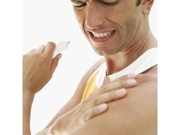Man with muscle pain.