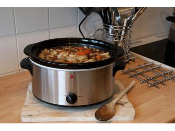 Slow cooker filled to the top