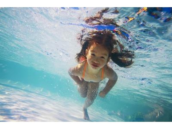 Test the pH levels of the pool using a pH test kit.
