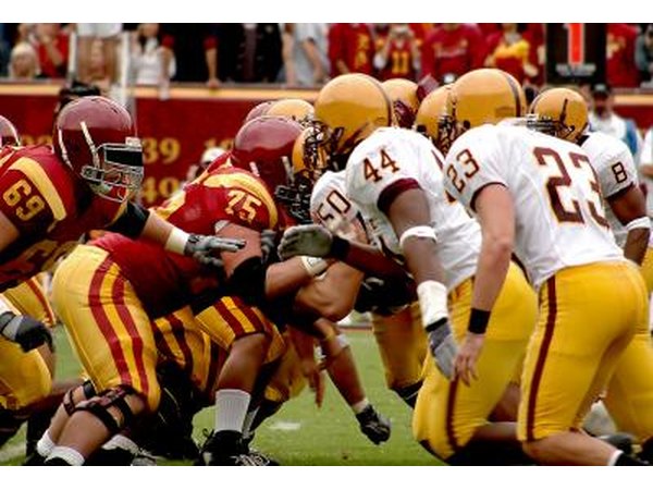 In football, each team has four downs to gain 10 yards, known as a first down, or the other team gets the ball